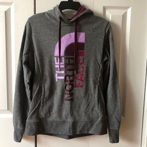 Grey/Purple/Maroon North Face Sweatshirt
